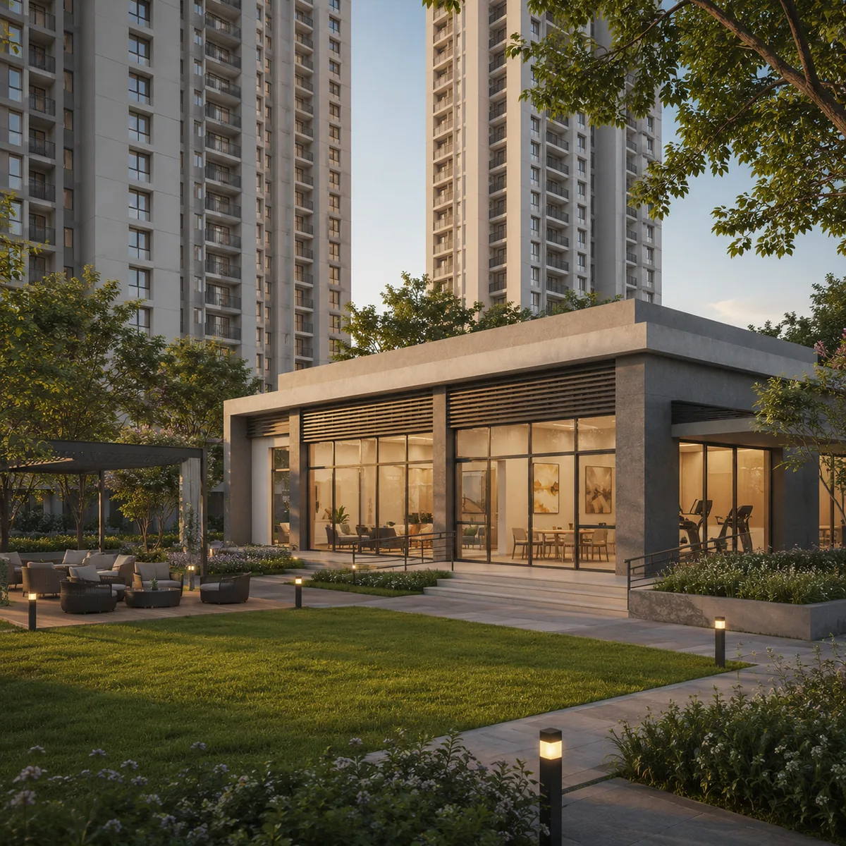 Indicative clubhouse for Goyal Soukya Road apartments at Thirumalashettihalli on the Hope Farm to Chikka Tirupathi axis